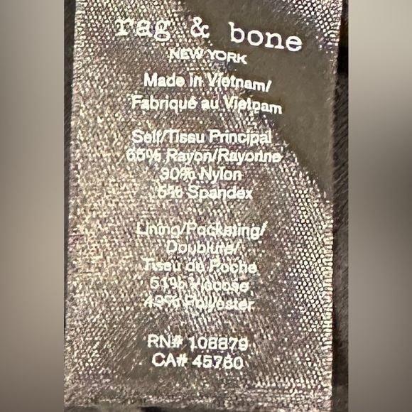 NEW RAG AND BONE Women’s Slade Wool Blazer, Button-Up Jacket, Black, Size 0 - Picture 14 of 15